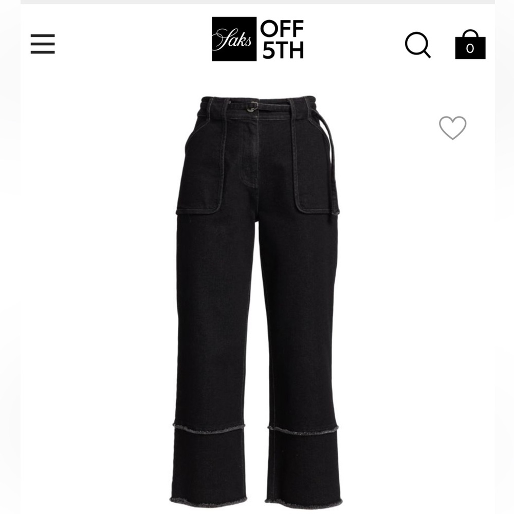 Derek Lam Zuri Cropped High-Rise Pants